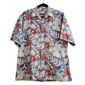 Pierre Cardin Men's Floral‎ Hawaiian Shirt Cotton Size L